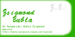 zsigmond bubla business card